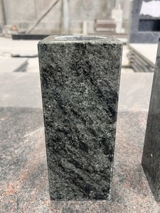 Vases à fleurs en granit vert Olivier de style roumain au design moderne, vases carrés en pierre <span class=keywords><strong>pour</strong></span> <span class=keywords><strong>cimetière</strong></span> et funérailles - Product Image 6