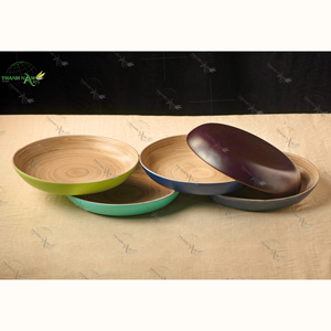 จานไม้ไผ่ดีไซน์คลาสสิกแบบเวียดนามดั้งเดิมสำหรับใช้ในชีวิตประจำวัน - Product Image 1