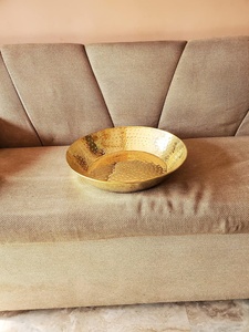 Bandeja de plato de Parat de latón de aluminio de diseño moderno de la India, accesorios decorativos artesanales para servir con etiquetado privado para el hogar - Product Image 6