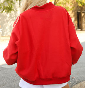 Sudadera con Capucha Personalizada para Mujer, 100% Algodón Tejido, Color Sólido, Logotipo Frontal con Impresión por Transferencia de Calor, Servicio OEM, Cuello Alto - Product Image 3