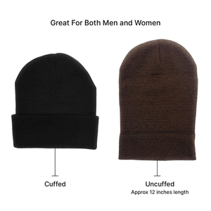 OEM Plain Beanie Hat Ribbed Knit <b>Winter</b> <b>Cap</b> Women Men Soft Warm Stretch Skull <b>Cap</b> Wholesale Supplier Hat - Product Image 3