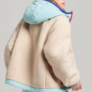 Hot Sale <b>Long</b> Sleeve Hooded Collar Women Sherpa Fleece <b>Jacket</b> Premium Quality Stylish Designed Soft Fur Made Knitted Breathable - Product Image 6