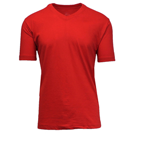 เสื้อยืดคอวี ผ้าฝ้าย 100% สีพื้น ระบายอากาศได้ดี แขนสั้น ทรงเข้ารูป สไตล์ลำลอง สำหรับผู้ชาย เป็นมิตรกับสิ่งแวดล้อม แห้งเร็ว ออกแบบได้ตามต้องการ - Product Image 1