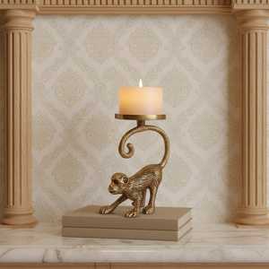 Candelabro de Latón Grabado a Mano Estilo Vintage, Decoración Ecológica para el Hogar con Baño de Oro, Ideal para Bodas - Product Image 4
