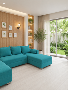 Sofá Seccional Moderno en Forma de L Union Tosca con Patas Metálicas y Respaldo Acolchado para Sala de Estar, Villa, Sofá de Gran Tamaño, Fabricante de Sofás - Product Image 2