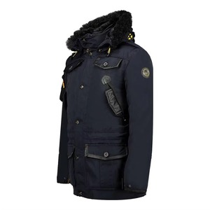 Parka pour homme, hiver 2022, imperméable, à capuche, épaisseur standard, polyester, fermeture éclair, chaud, décontracté, manteau - Product Image 2