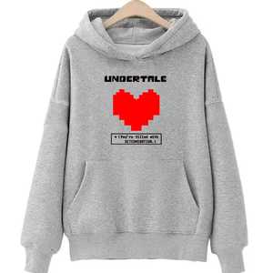 Sweat-shirt à capuche jaune Undertale avec imprimé cœur pixelisé, unisexe, décontracté, en coton, coupe classique, pour l'automne - Product Image 4