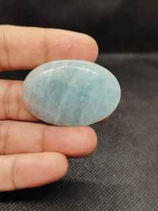 Gema de Aguamarina Azul Natural Lechosa, Cabujón Ovalado, Sin Calor, Sin Tratamiento, de Minas Africanas, para la Fabricación de Joyas - Product Image 6
