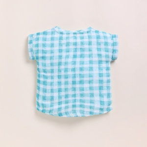 เสื้อยืดผ้ามัสลินออแกนิกโอเวอร์ไซส์พิมพ์ลายสีเขียวหัวเป็ด - Product Image 2