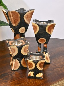 Quemador de Incienso Moderno de Madera y Resina, Elegante Soporte para Incienso Oud para el Hogar - Product Image 2