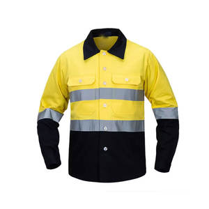 Camisa de Trabajo Reflectante de Alta Visibilidad en Oferta, Manga Larga, Transpirable, de Algodón, Tallas Grandes, Ropa de Seguridad de Alta Visibilidad, Logotipo Personalizado - Product Image 1