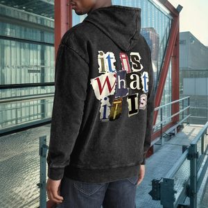 Sudaderas con Capucha Gráficas para Hombre, Lavado Ácido, 100% Algodón, Estilo Vintage, Oversize, Streetwear, Sudadera con Capucha, Hip-Hop, Holgada, Gótica, Unisex - Product Image 6