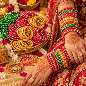 New Arrival Party <b>Favors</b> Designer Gotta Patti Work Plain Thread Bangles Women Girl Wedding Diwali Hldi Mehendi Wear High Quality - Product Image 1