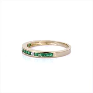 14K Yellow <b>Gold</b> Men's Emerald Constellation Statement <b>Ring</b> Resizable Natural Stone - Product Image 3