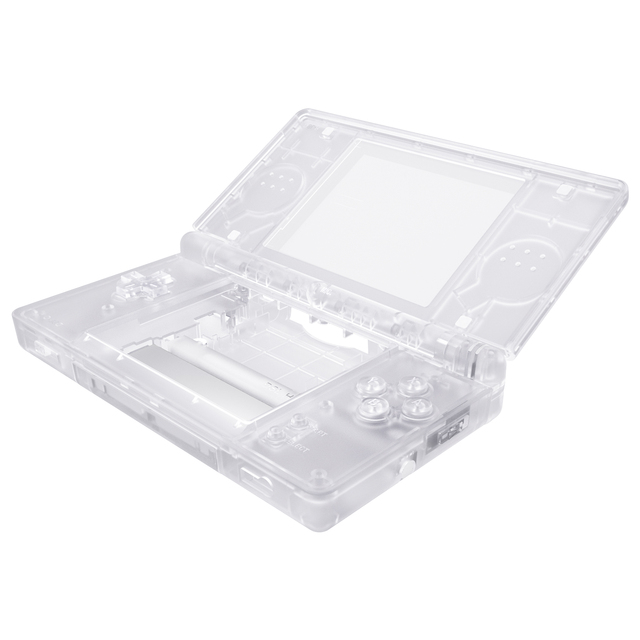 Durable Clear Full Housing Shell & Buttons for Nintendo DS Lite Replacement Complete Repair Kit for Retro Gaming