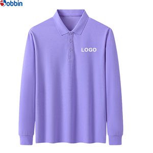 Camisa de Manga Larga con Solapa, Casual, Unisex, Transpirable, de Poliéster y Algodón, con Logotipo Bordado Personalizado, Ropa de Trabajo, Polo para Hombre - Product Image 2