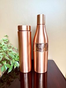 <b>Copper</b> Water <b>Bottle</b> Natural Hydration <b>Drinking</b> <b>Bottle</b> for Clean Water Storage and Healthy Living Routine - Product Image 2