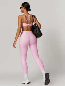 Women's Winter Casual Collarless High Quality 2-Piece Yoga Shorts Set Breathable Quick Dry Eco-Friendly 100% Cotton Solid - Product Image 4