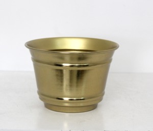 Pot de fleurs en fer texturé bleu diamant, décoratif, pour l'intérieur et l'extérieur, jardinière ronde en métal, conteneur pour plantes - Product Image 5
