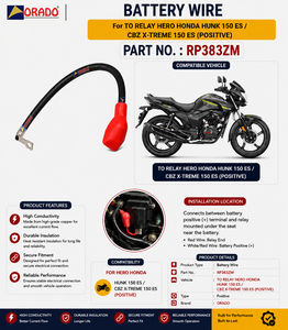 สายไฟแบตเตอรี่แบบ OE คุณภาพส่งออก สำหรับรถมอเตอร์ไซค์ฮอนด้า รุ่น Hunk 150 ES CBZ Xtreme 150 ES ของแท้ - Product Image 3
