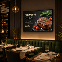 Panneau de menu LCD pour restaurant, écran numérique LCD mural de 43 pouces pour menu de restaurant