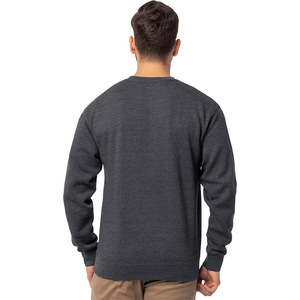 Custom Winter Solid Color 350gsm Men's O-neck Pullover Breathable Comfortable Sports Casual Business Tops Neck Sweatshirt - Product Image 5
