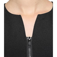 Uniforme d'esthéticienne personnalisé avec logo, robe tunique zippée sur le devant pour femme, manches courtes, col en V, tenue de travail pour salon de beauté, vente en gros