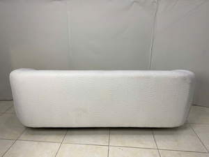 Curved Boucle Three Seat <b>Sofa</b> with Cushion Back Semicircle Shape Modern Design Durable <b>Foam</b>-Filled for Apartment and Living Room - Product Image 2