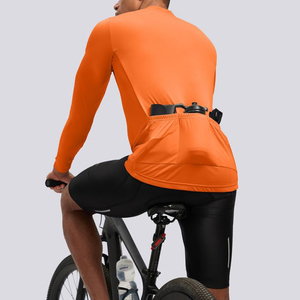 High Elasticity Mens Cycling Jersey Slim Fit <b>Road</b> Bike Shirt Comfortable Stretch Fabric Biking Apparel Professional Export Grade - Product Image 5