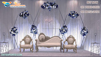 Canapé et chaises de scène de mariage musulman Nikkah, thème marocain, ensemble de canapés de scène de mariage en bois de teck moderne, léger, doré poli et sculpté