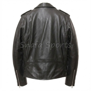 เสื้อแจ็คเก็ตหนังแท้พรีเมียมสำหรับผู้ชาย แฟชั่นฤดูหนาวสุดเท่ห์ วัสดุนุ่ม ทนทาน สไตล์คลาสสิก สตรีทแวร์ - Product Image 2