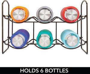 Metal Water Bottle Rack Storage Organizer Free-Standing Bottle Holder for Kitchen Countertop Pantry Fridge for Wine Beer Soda - Product Image 4