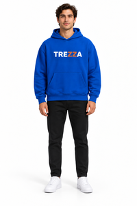 Sudadera con Capucha Negra para Hombre Trezza, Corte Regular, Felpa de Algodón, Informal, con Logotipo Estampado en la Parte Delantera, Estilo Otoñal - Product Image 4