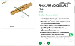 <b>Ring</b> Clamp Wooden <b>Large</b> Head Jewelry Holding Tool Leather Jaws <b>Ring</b> Holder Hand Tools for Jewellery Making | Item No GS-1341 - Product Image 3