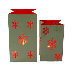 Bougeoir votif en fer décoratif pour la maison lot de 2 pièces avec fini enduit de poudre noire bougeoir décoratif votif - Product Image 3