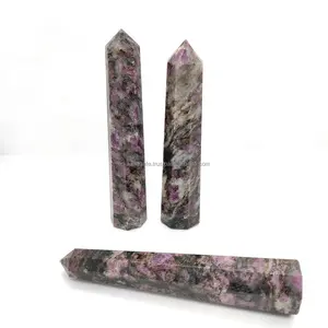 Bán Buôn Hồng Garnet Obelisk Chữa Bệnh Wands Tay Đánh Bóng Tay Chakra Tinh Thể Chữa Bệnh Cho Massage