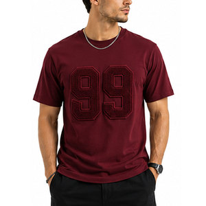 Camisetas de alta calidad con bordado 3D, 100% algodón, corte holgado, diseño personalizado, camiseta de la mejor calidad para hombre, venta al por mayor - Product Image 1