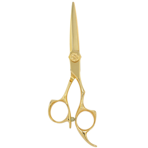 กรรไกรตัดผมมืออาชีพ ปลายแหลมคม สีทองไทเทเนียม สแตนเลสสตีล - Product Image 4
