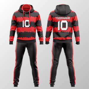 Conjunto de Sudadera con Capucha y Pantalones Deportivos Personalizados con Sublimación, Ropa Deportiva con Nombre y Número para Hombre - Product Image 1