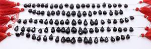 Cuentas facetadas de granate natural de Mozambique en forma de lágrima, 7x11-9x15 mm, cuentas de granate de 8 pulgadas con perforación lateral - Product Image 4