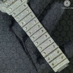 Reloj de Lujo para Hombre Charm_Jewells, Caja Cuadrada de Acero Inoxidable, Bisel con Diamantes, Movimiento Mecánico Analógico, Esfera de 40 mm, 10 Bar - Product Image 5