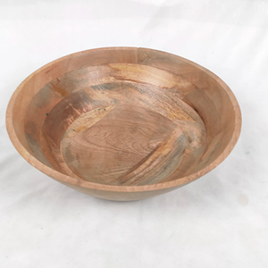 Bol à salade Fairwood Way extra large de 15 pouces en bois de manguier rustique avec cuillères de service en bois incluses - Product Image 1