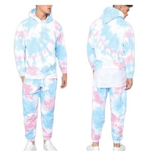 Survêtements unisexe Tie Dye personnalisés pour hommes ensemble de mode de jogging en tissu polaire taille XL grande taille avec logo été hiver - Product Image 1