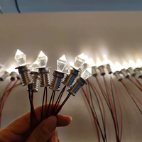 Plafonnier en cristal à effet ciel étoilé, mini projecteur LED RGB intégré 13 mm 12 V