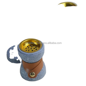 Quemador de incienso de terrazo y cuero PU de mezcla opulenta, soporte Bakhoor árabe moderno para fragancia Oud, decoración del hogar, regalo Ramadán Eid - Product Image 4