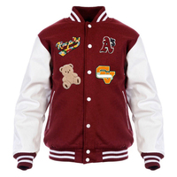 Veste de baseball en chenille brodée personnalisée pour homme, couleur et logo personnalisés, respirante et coupe-vent