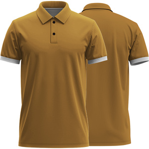 Camisas Largas de Lujo para Hombre, Bordado Frontal con Logotipo de Marca de Golf, Manga Corta, Transpirables, Tejido de Punto de Spandex/Algodón - Product Image 4