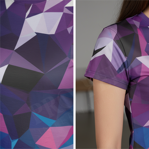 Vêtements de sport, design personnalisé, sublimation, col rond, manches courtes, toutes saisons, fitness, yoga, entraînement, t-shirts de sport confortables - Product Image 4