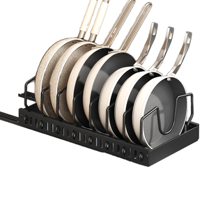 Étagère de rangement murale en fer robuste à double niveau multifonctionnelle pour cuisine, organisateur de placard efficace pour hôtels - Product Image 1