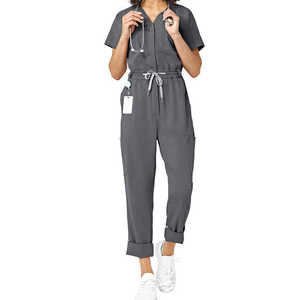Ensemble de tenues médicales pour femmes, extensible et respirant, style jogger, en Spandex, pour le personnel infirmier et chirurgical en milieu hospitalier, type combinaison - Product Image 3